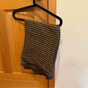 Striped Indian Scarf in Black and Gold